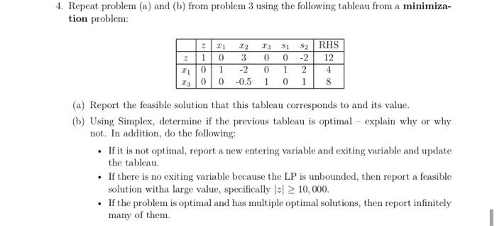 4. Repeat problem (a) and (b) from problem 3