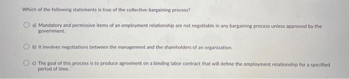 Which of the following statements is true of the