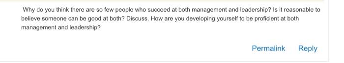 management leadership in global context Why do