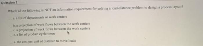 Question 2 Which of the following is NOT an