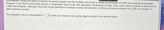 Southeastern Uklahoma State University's business