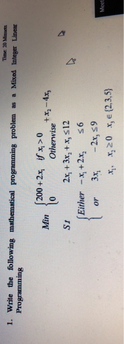 Time: 20 Minuets 1. Write the following