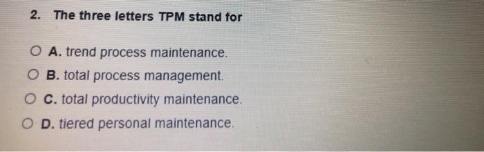 1. If mission-critical equipment fails after a PM