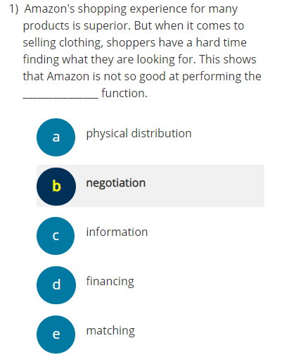 1) Amazon's shopping experience for many products