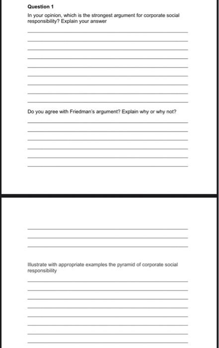 please help to answer it Question 1 In your