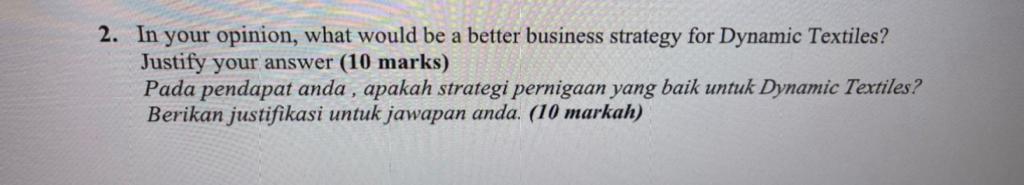 2. In your opinion, what would be a better