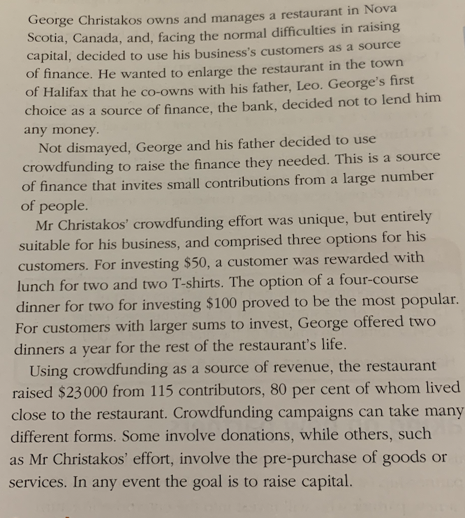 - Explain why a loan from the bank might have