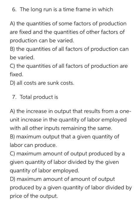 Question: A Period Of Time In Which The Quantity