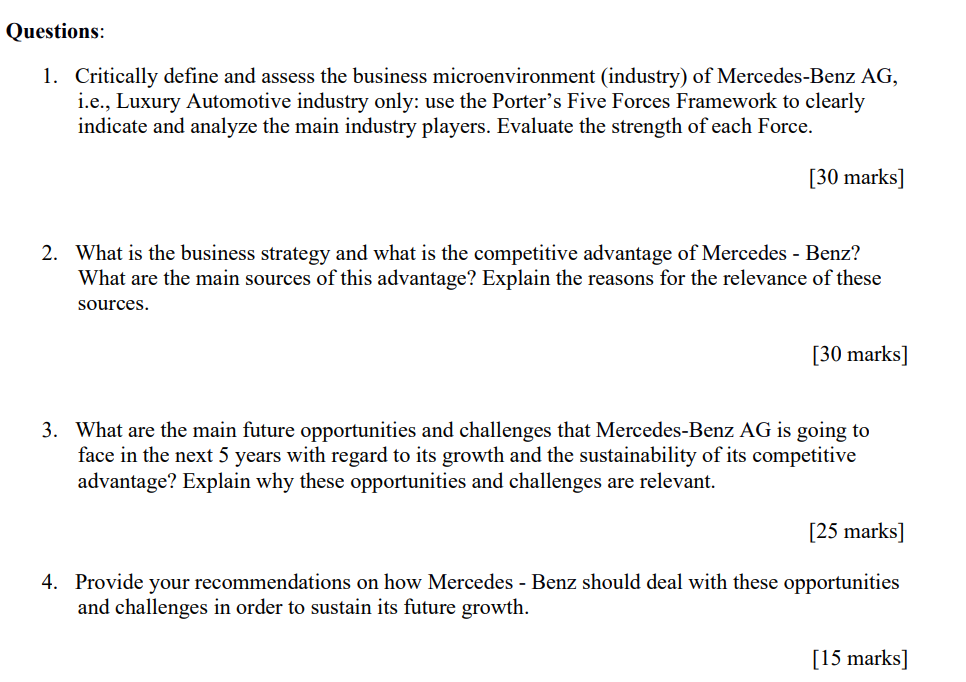 1. Critically define and assess the business