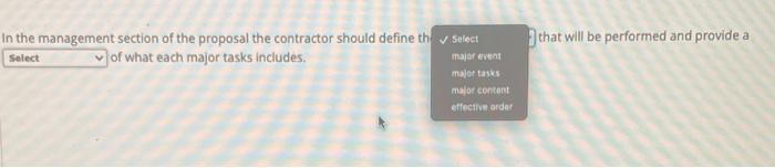 In the management section of the proposal the