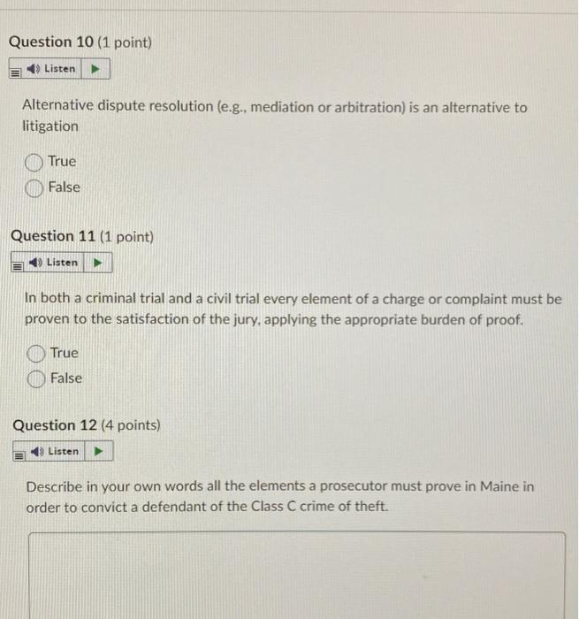 Business Law Question Alternative dispute