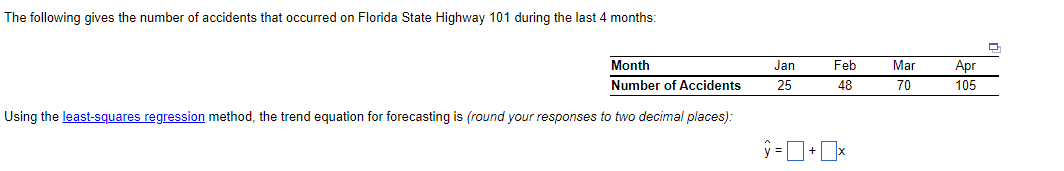 1) 2) The following gives the number of accidents