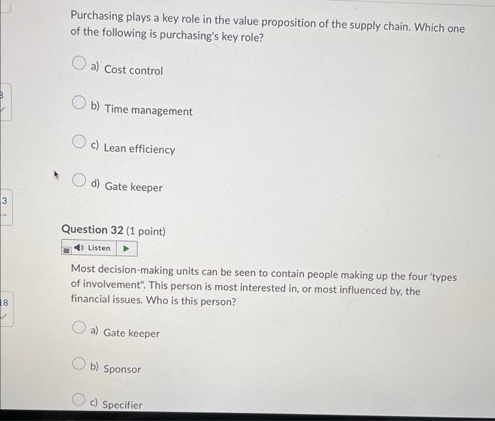 Purchasing plays a key role in the value