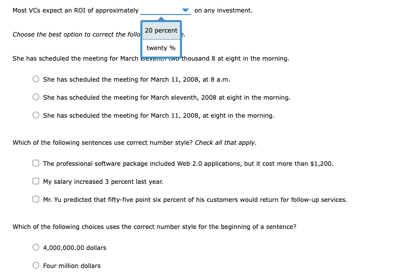 6. Grammar/Mechanics Checkup 12 - Number Style