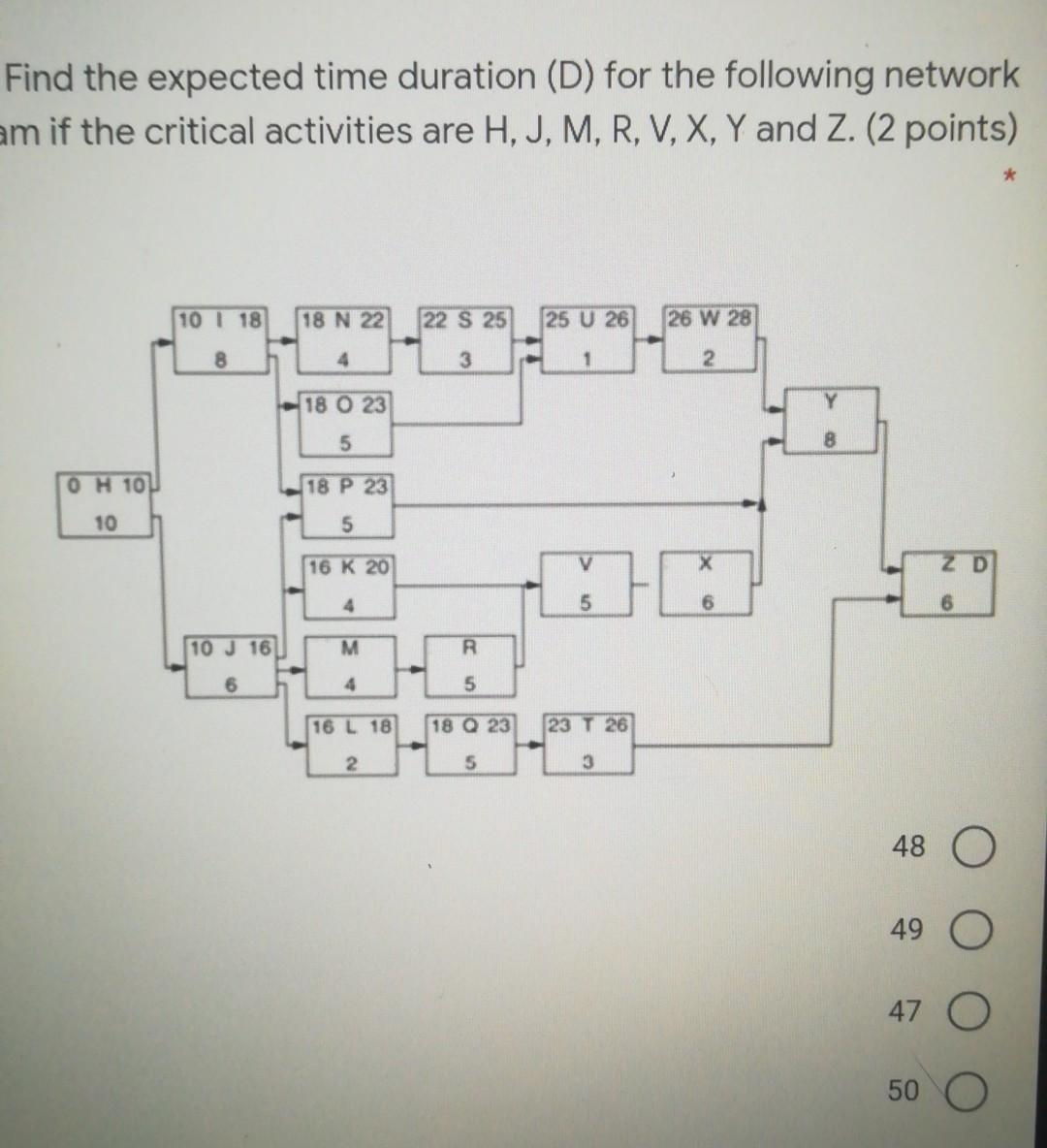 Find the expected time duration (D) for the