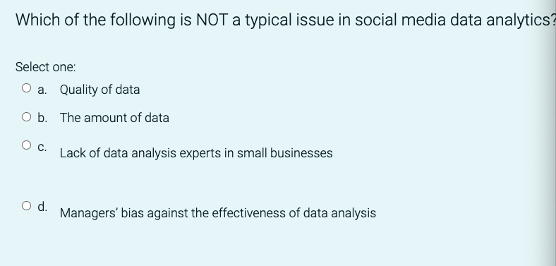 Which of the following is NOT a typical issue in