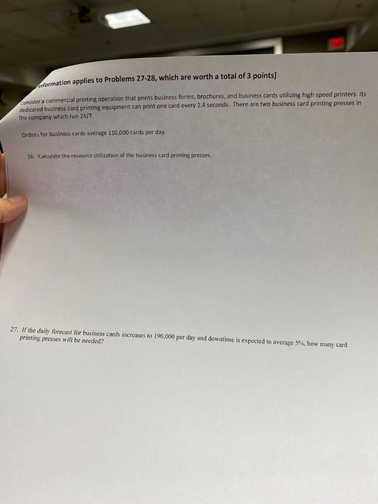 information applies to Problems 27-28, which are