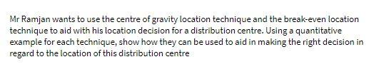 Mr Ramjan wants to use the centre of gravity