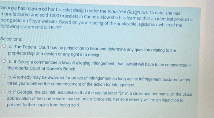 Georgia designed a uniquely shaped bracelet in