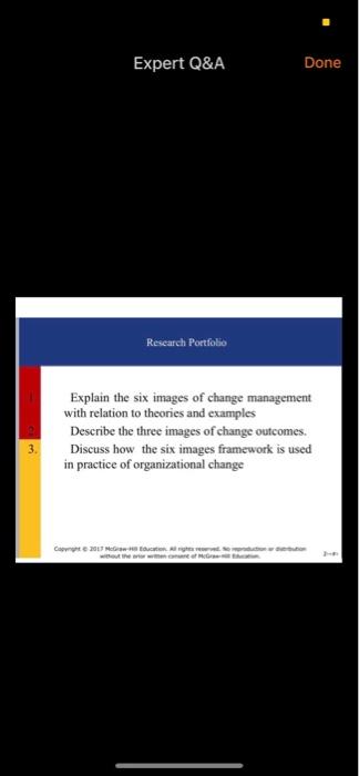 Expert Q&A Done Research Portfolio Explain the