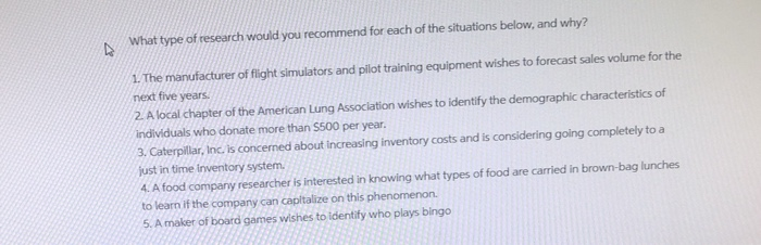 What type of research would you recommend for