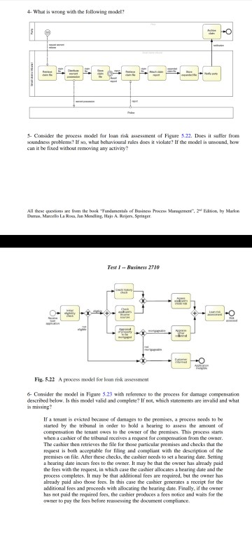 Business Modelling Question 5 &6 BUS 2710
