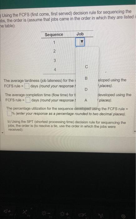 The average tardiness (job lateness) for the
