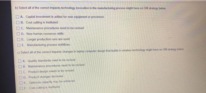 Identily how changes within an organization