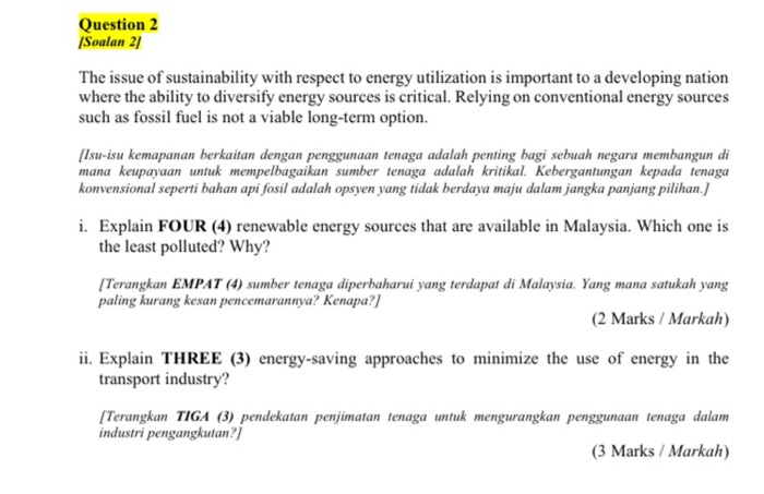 Need it ASAP! Question 2 Soalan 21 The issue of