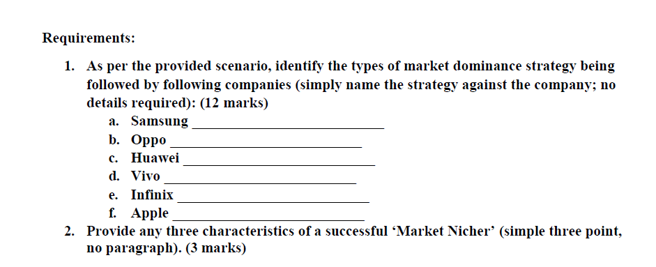 Answer both questions at the end as required and