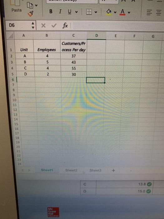 < Paste BIU a. Av 1 DO D6 x & fx A B D E F G 1