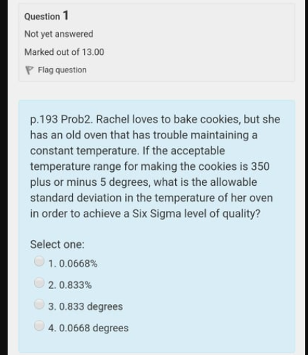 Question 1 Not yet answered Marked out of 13.00 P