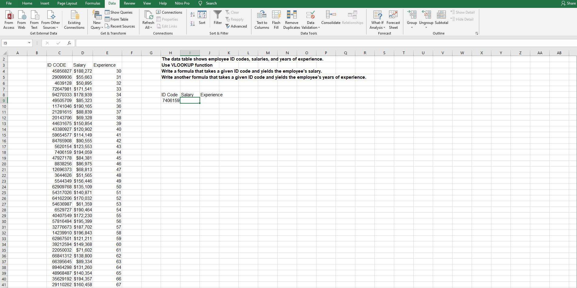 Can you show both the formulas one for the: ID