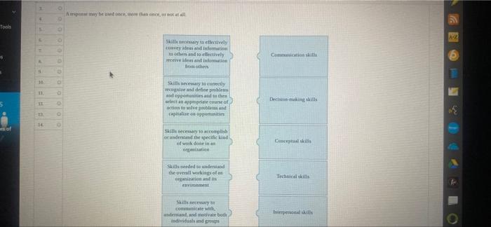 Tools 4 E S 10 11. 0 Arepanse may be used once,