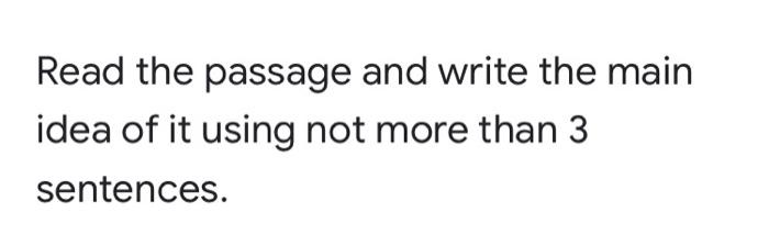 Write according to given instructions: You are an