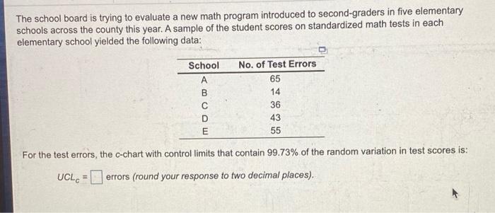 help The school board is trying to evaluate a new