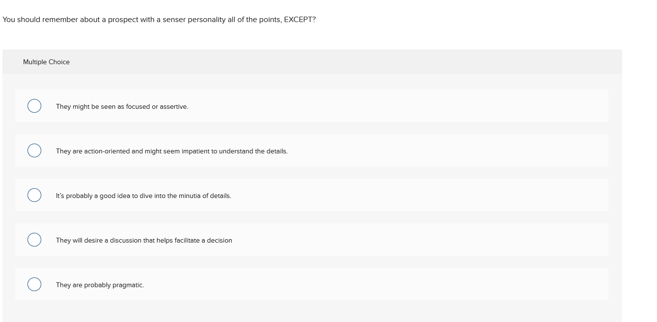 You should remember about a prospect with a