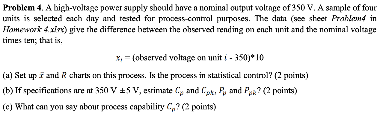 Problem 4. A high-voltage power supply should