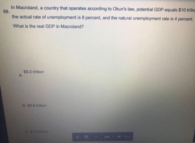 In Macroland, a country that operates according