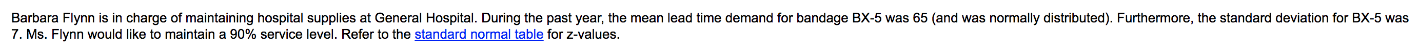 a) What safety stock level do you recommend for