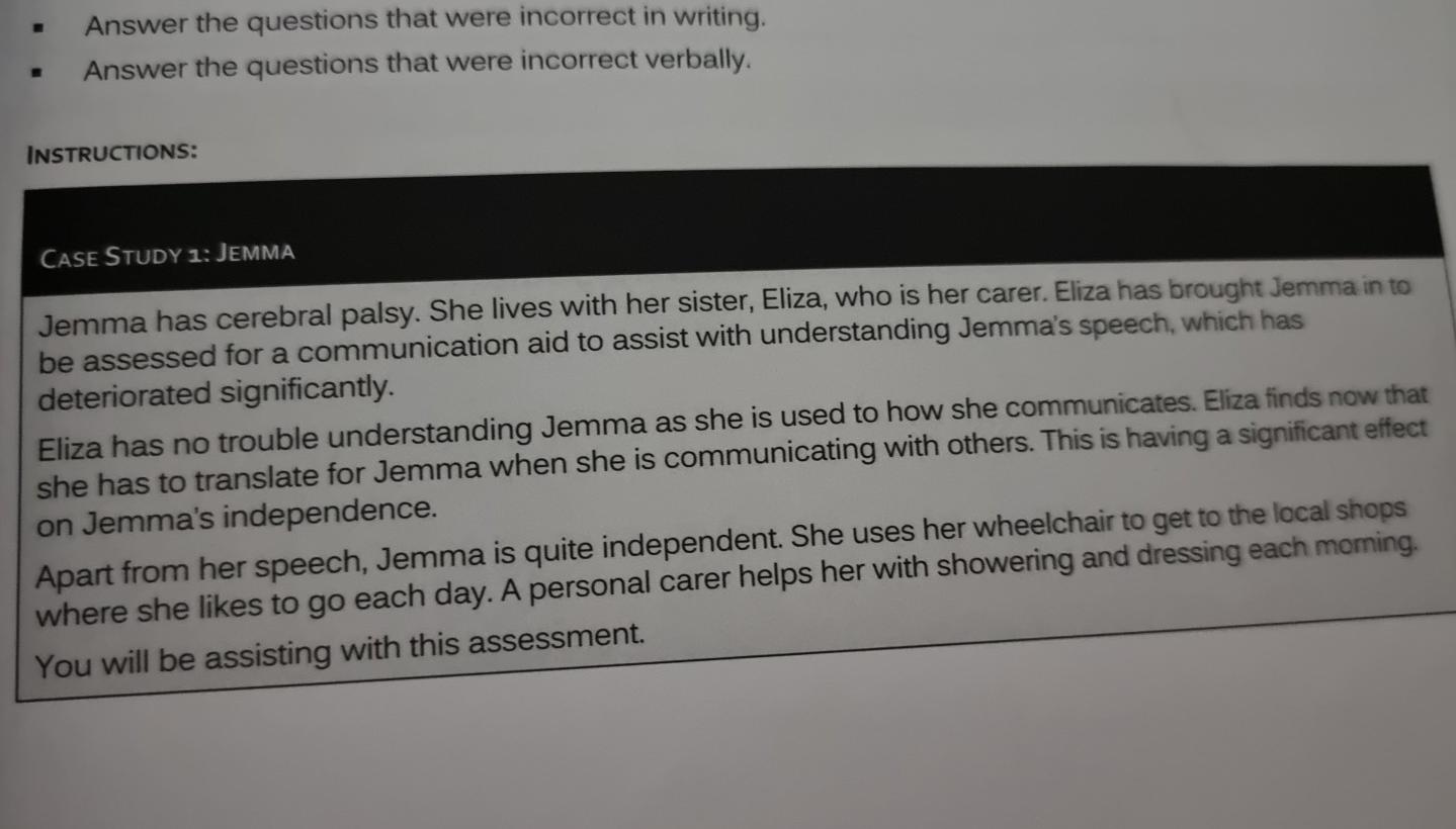1)How can the assessment be done so that both