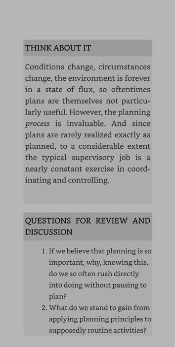 THINK ABOUT IT Conditions change, circumstances