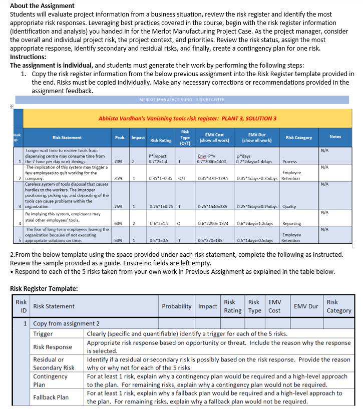 About the Assignment Students will evaluate