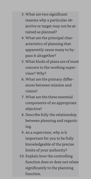 THINK ABOUT IT Conditions change, circumstances