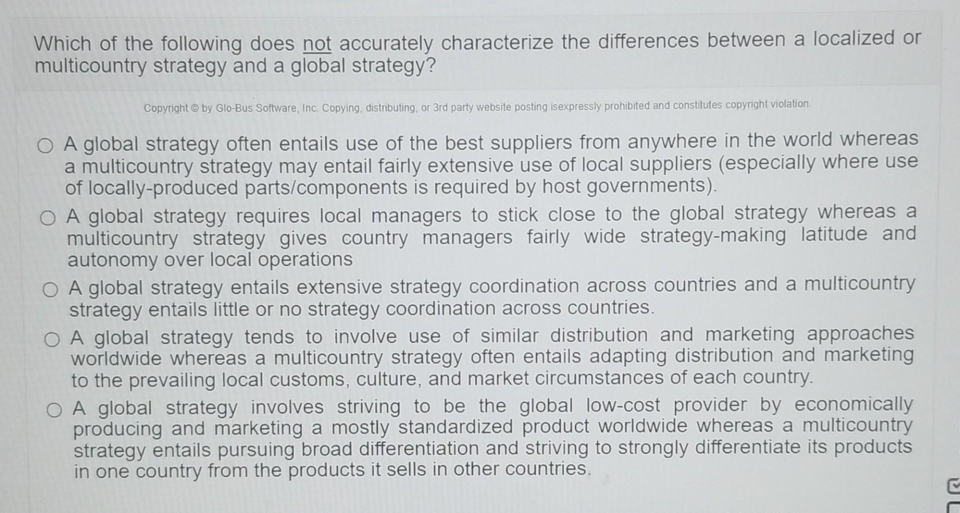 Which of the following does not accurately