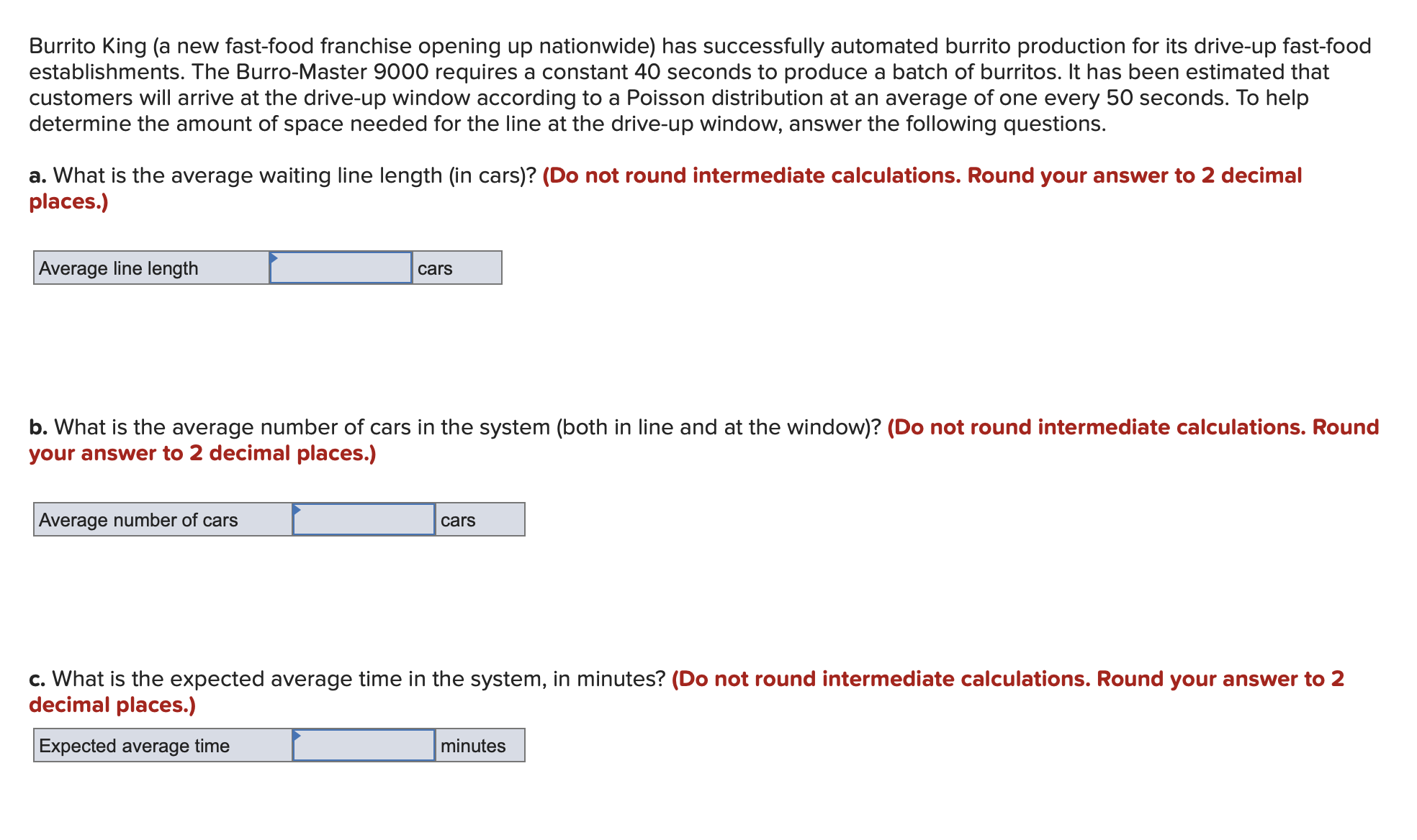 Burrito King (a new fast-food franchise opening