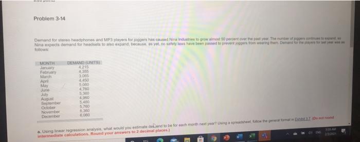 Problem 3-14 Demand for store headphones and MP3
