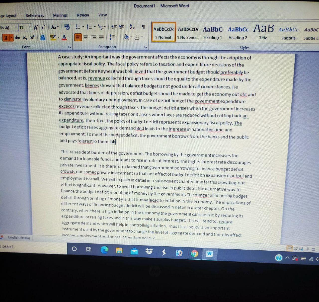 Document1 - Microsoft Word age Layout References