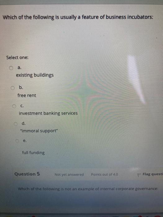 Which of the following is usually a feature of