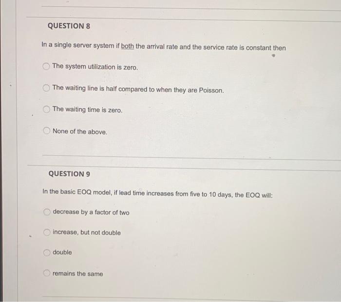 QUESTION 6 If the service level for a highly